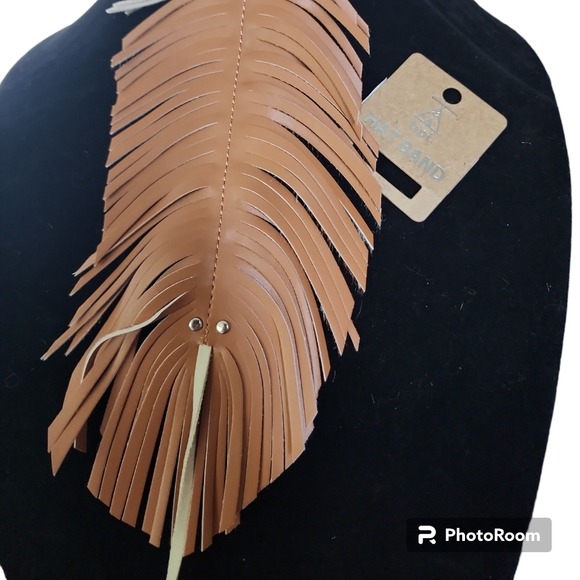 WESTERN CONCHO FEATHER HAD BAND - Picture 7 of 7